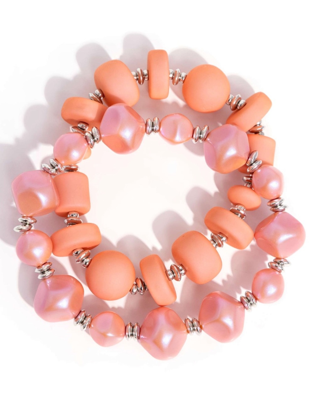 🟠🩷🟠 “SHAPE SHIFTING SEASON” ORANGE BRACELET ~ PAPARAZZI❗️2 BRACELETS in 1❗️🟠🩷🟠